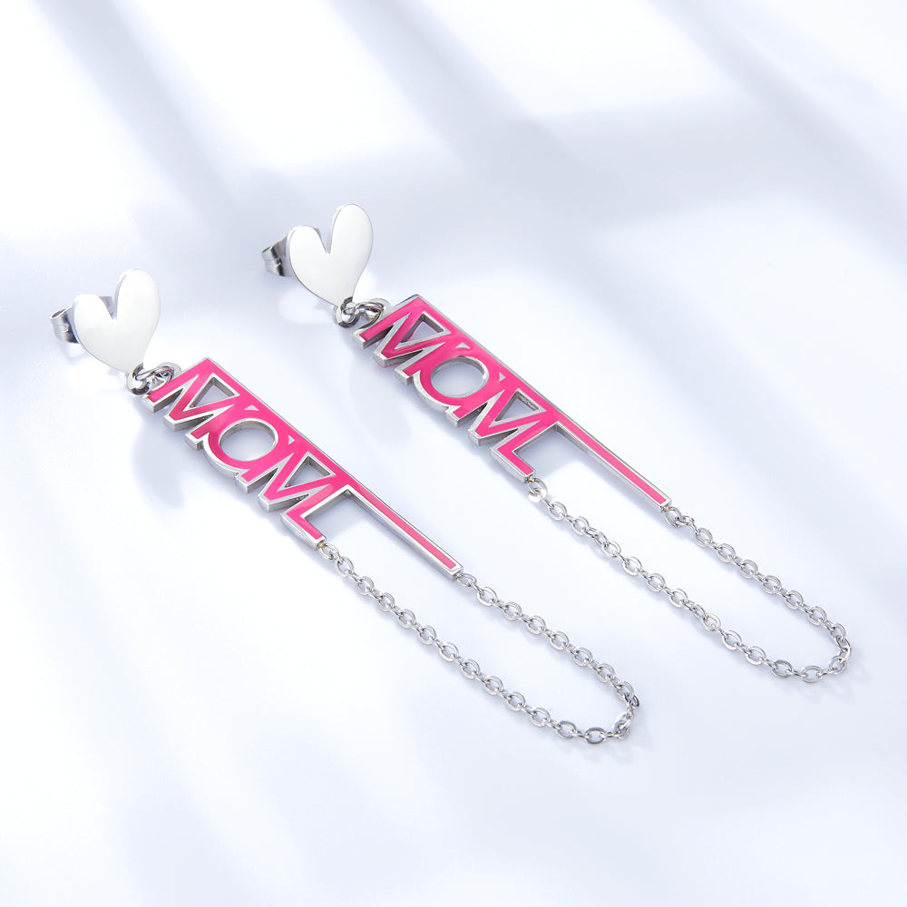 Mom Heart Earring