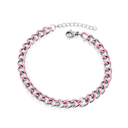 Pink Chain Link Bracelet