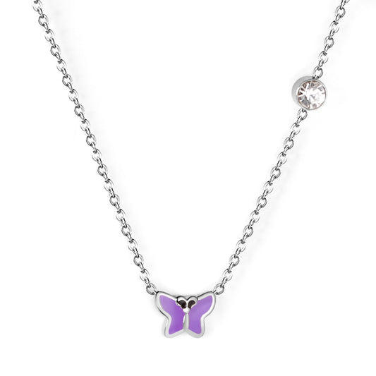 Miniature Butterfly Pendant Necklace