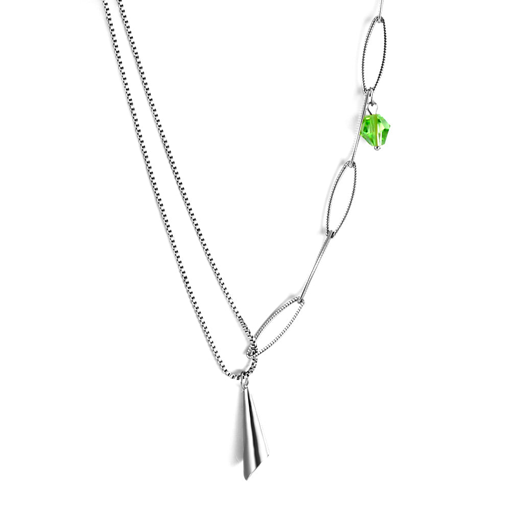 Chain Green Crystal Pendant