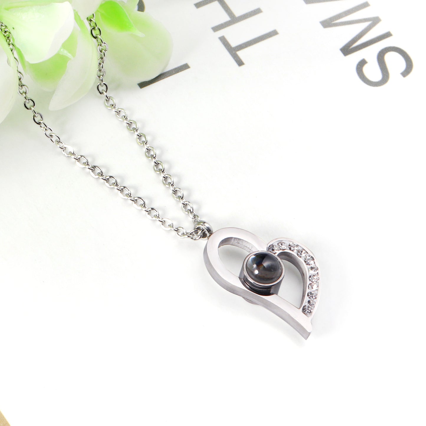 Heart Pendant Necklace With I Love You in Many Language