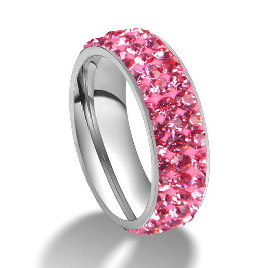 Pink Stones Studded Ring