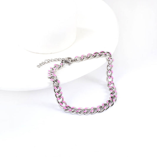 Pink Chain Link Bracelet