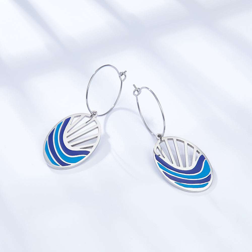 Oval Shaped Earring