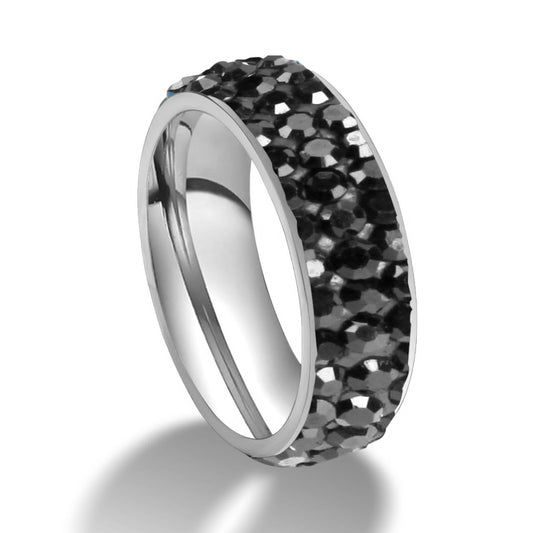 Black Stones Studded Ring