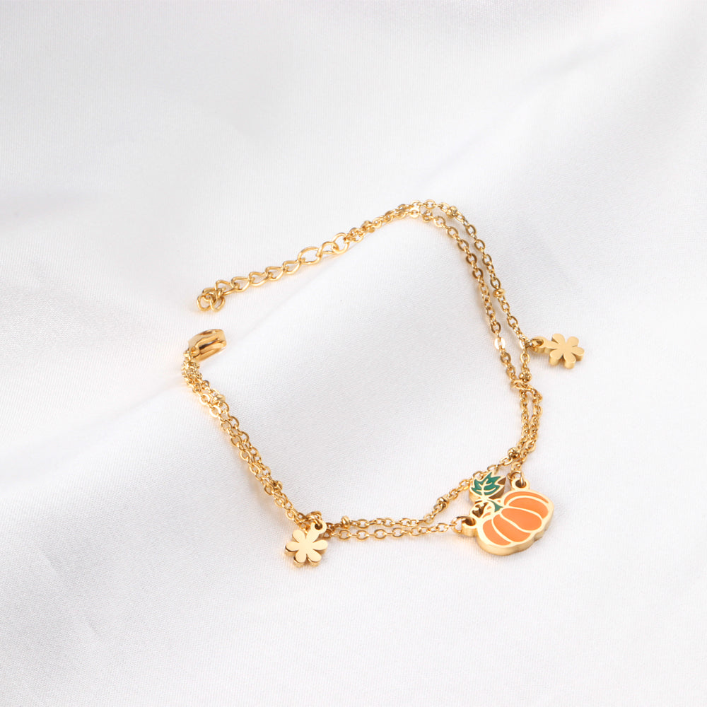 Pumpkin Pendant Bracelet