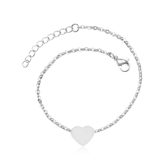 White Heart Bracelet