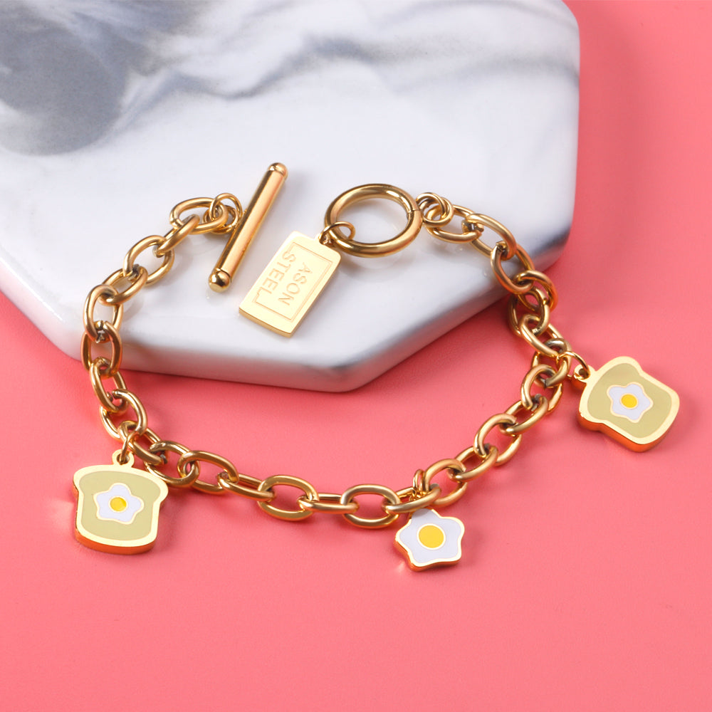 Cute Egg Pendant Bracelet