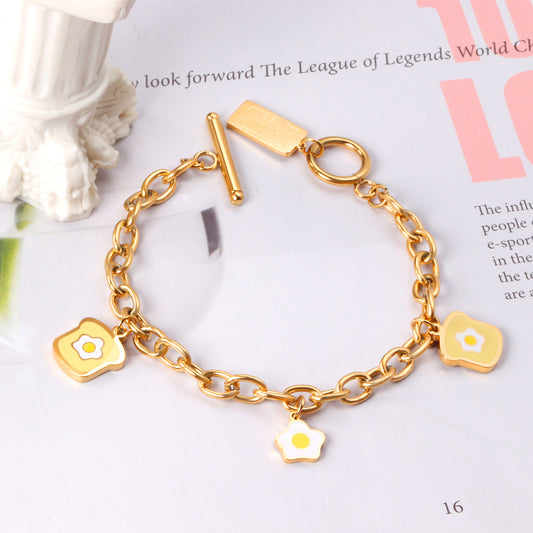 Cute Egg Pendant Bracelet