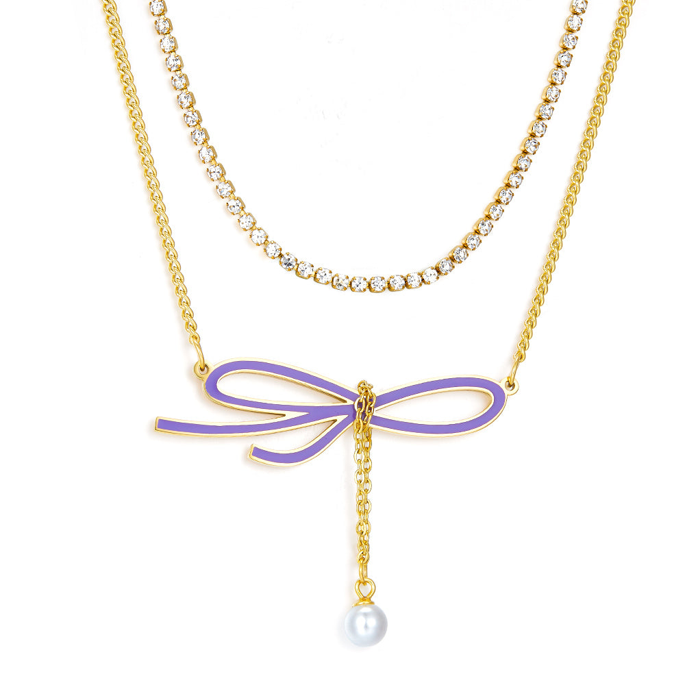 Purple Ribbon Pendant