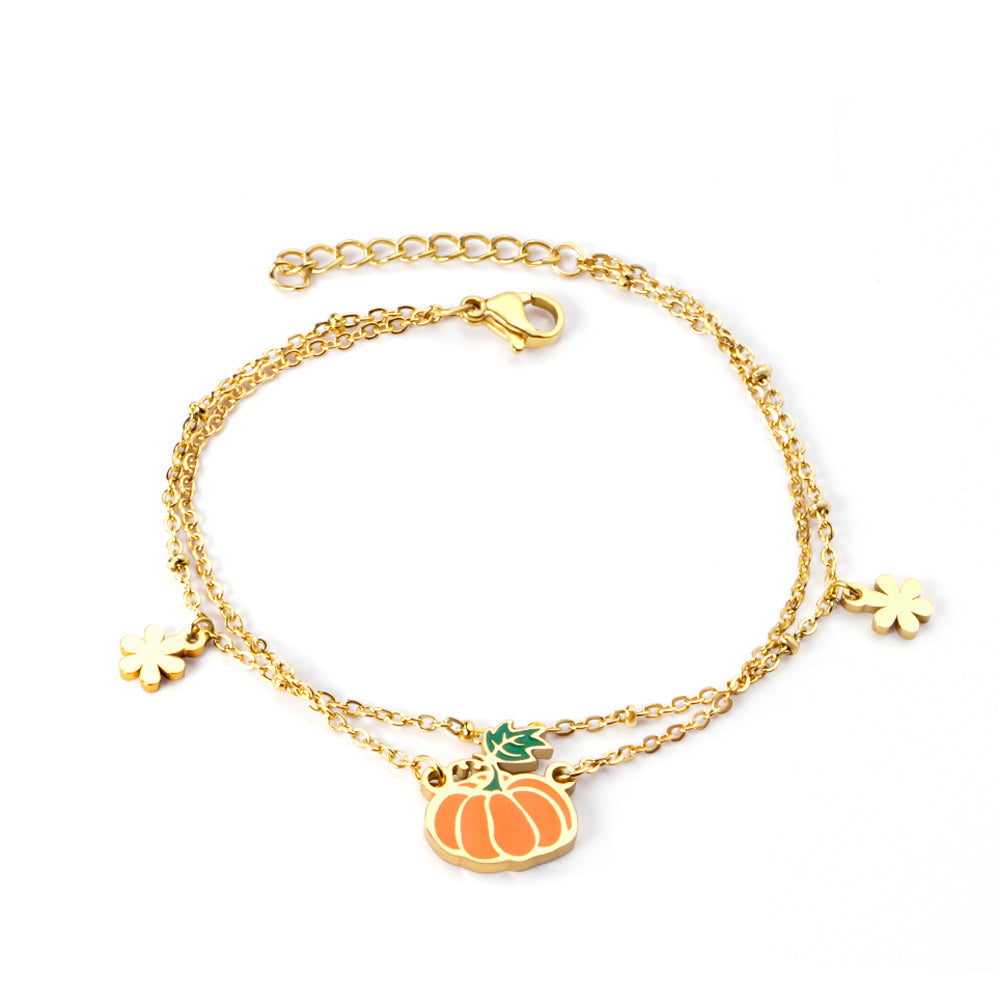 Pumpkin Pendant Bracelet