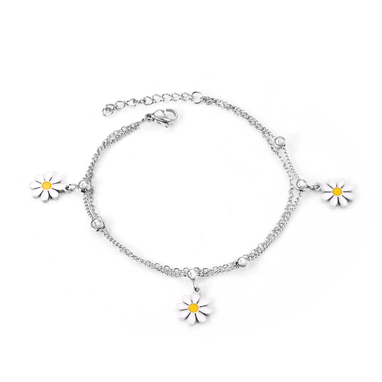 White Multi Flora Bracelet