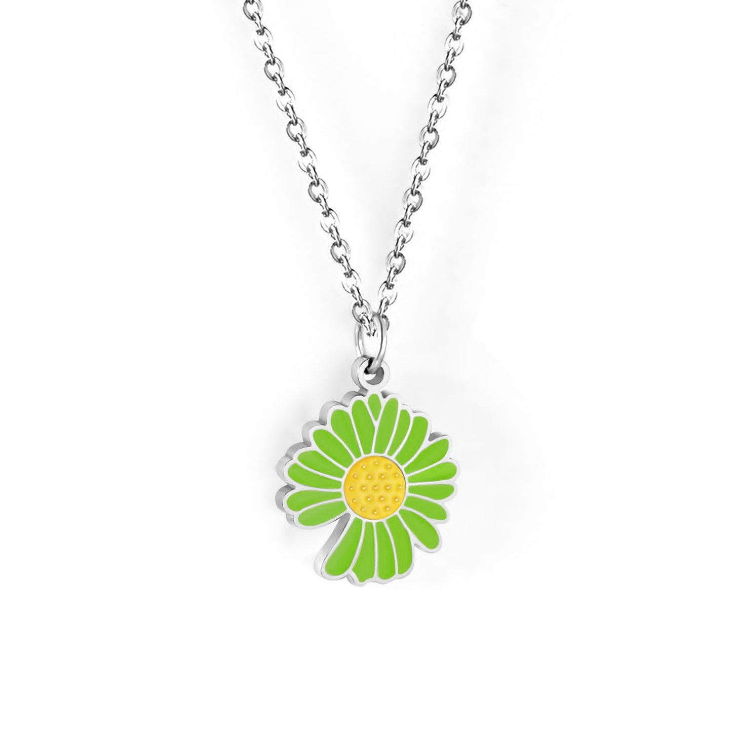 Green Flora Pendant Necklace